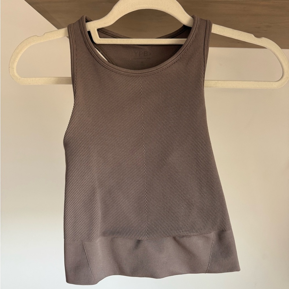 Abercrombie & Fitch YPB Ribbed Tank Top - Brown